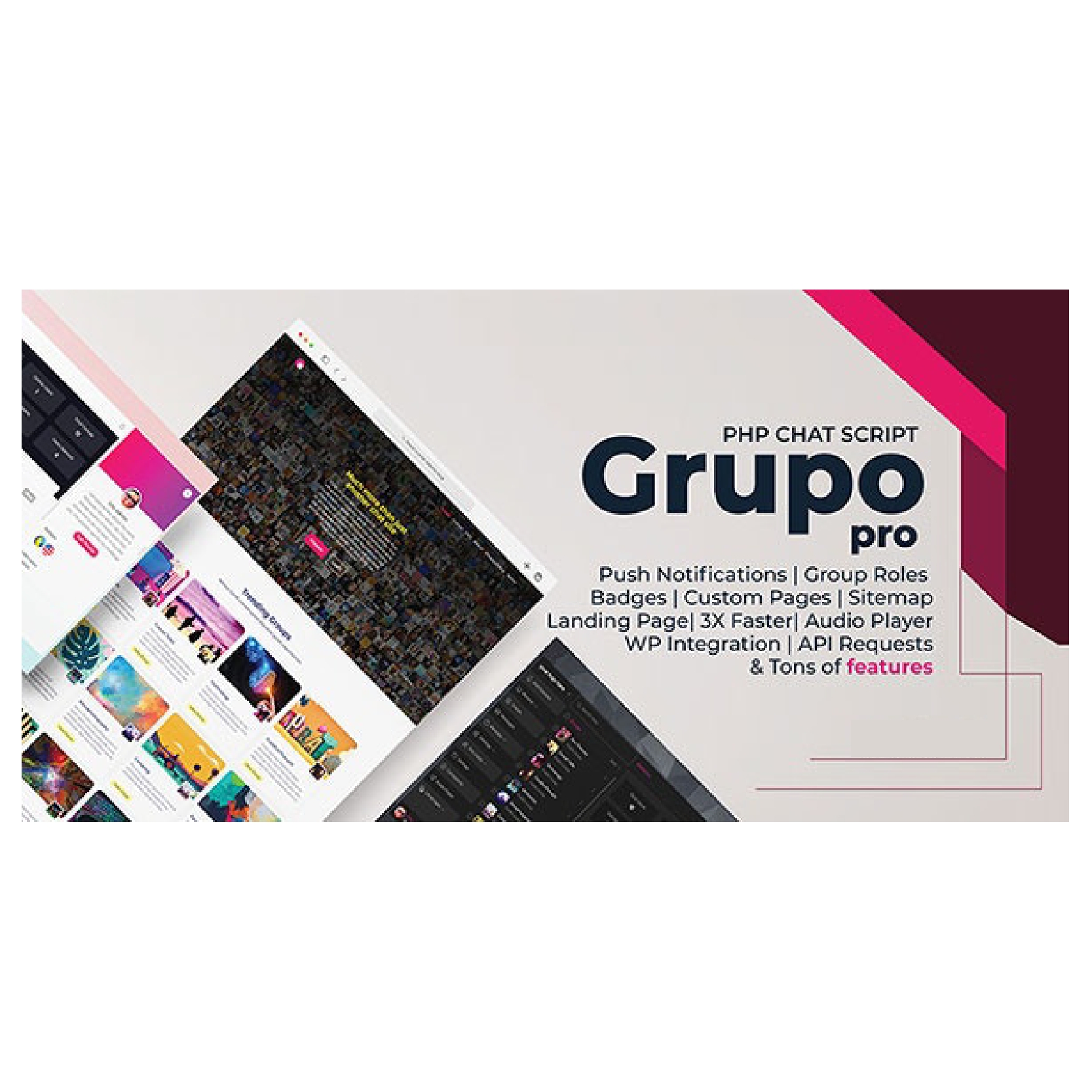 Grupo Chat - 聊天室和私人聊天 PHP 脚本